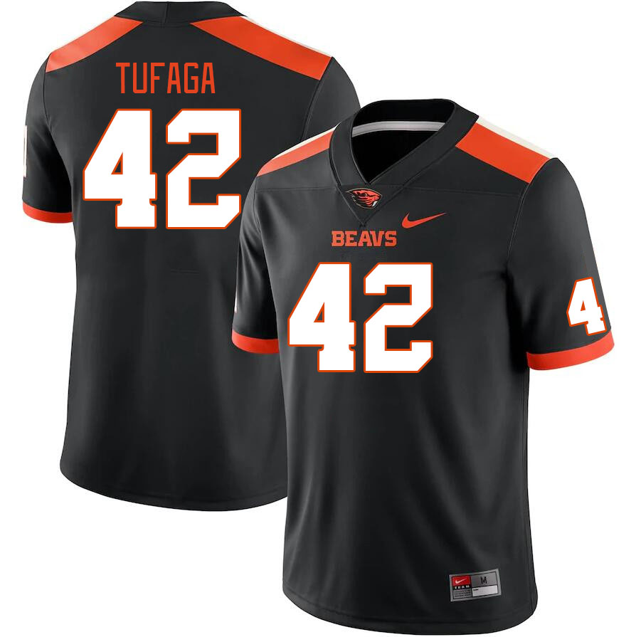 Men #42 Mason Tufaga Oregon State Beavers College Football Jerseys Stitched Sale-Black